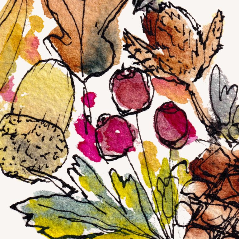 Read more about the article Sketchy Autumn Seed Wreath