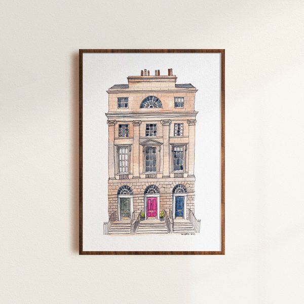 A fine art print of a house in Edinburgh's New Town